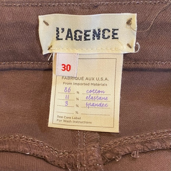 L’agence high rise Selma skinny coated jeans flare, Dark Mocha, 30, flaw see pic - Picture 7 of 9